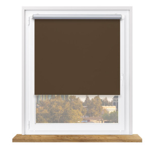 Roleta zaciemniająca termiczna z napinaczem na wymiar – brązowa