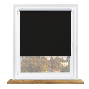 Roleta zaciemniająca termiczna z napinaczem na wymiar – czarna