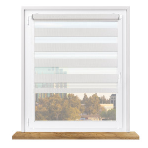 Roleta dzień i noc na wymiar z napinaczem – ecru