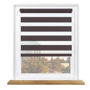 Roleta dzień i noc na wymiar z napinaczem – czekolada