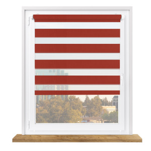 Roleta dzień i noc na wymiar z napinaczem – kasztan