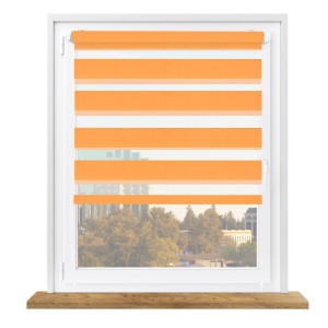 Roleta dzień i noc na wymiar z napinaczem – pomarańczowa