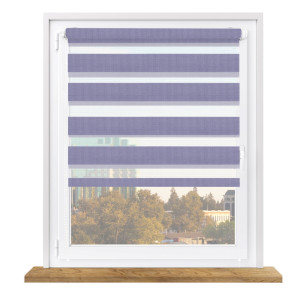 Roleta dzień i noc na wymiar z napinaczem – fioletowa