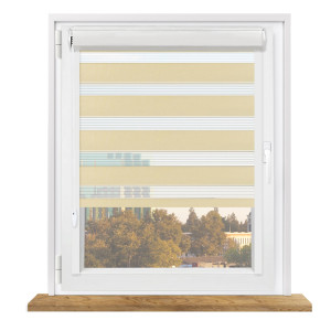 Roleta dzień i noc w kasecie z prowadnicami na wymiar – brzoskwinia