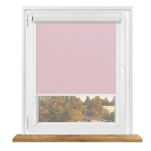 Roleta zaciemniająca termiczna w kasecie z prowadnicami na wymiar – różowa