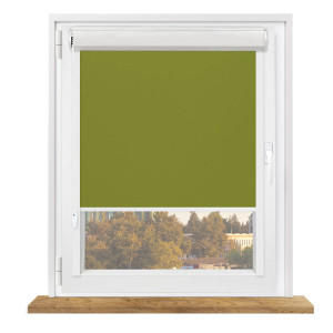 Roleta zaciemniająca termiczna w kasecie z prowadnicami na wymiar – zielona