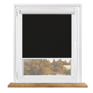 Roleta zaciemniająca termiczna w kasecie z prowadnicami na wymiar – czarna