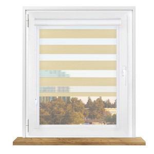 Roleta dzień i noc w kasecie aluminiowej z prowadnicami na wymiar – brzoskwinia