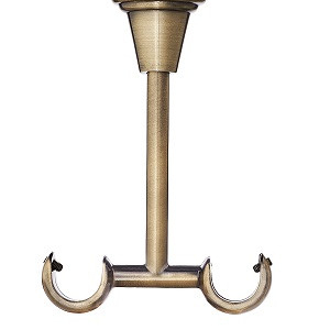 Wspornik sufitowy fi 25+19 do karnisza podwójnego – Złoto antyczne