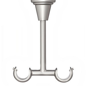 Wspornik sufitowy fi 25+19 do karnisza podwójnego – Satyna