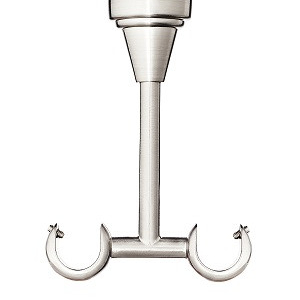 Wspornik sufitowy fi 19+19 do karnisza podwójnego – Stal