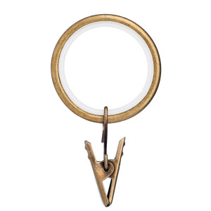 Kółko z żabką ciche fi 19 -Złoto Antyczne (10 szt.)