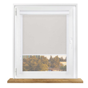 Roleta zaciemniająca w kasecie aluminiowej z prowadnicami na wymiar – biała