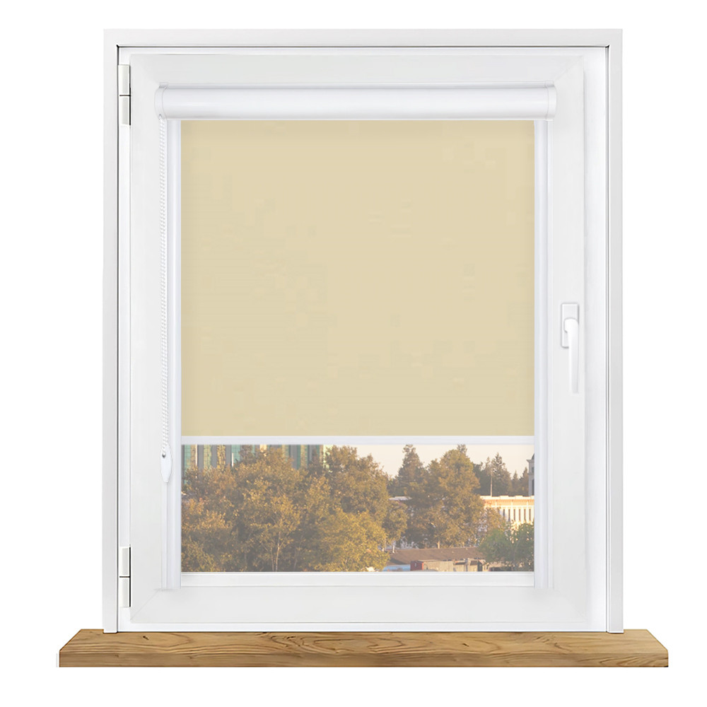 Roleta zaciemniająca w kasecie aluminiowej z prowadnicami na wymiar