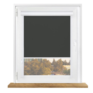 Roleta zaciemniająca w kasecie aluminiowej z prowadnicami na wymiar – grafitowa