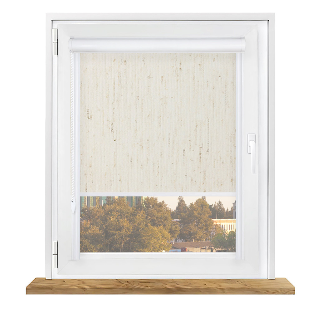 Roleta zaciemniająca w kasecie aluminiowej z prowadnicami na wymiar