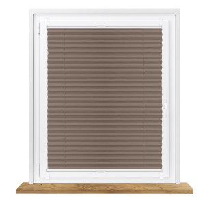 Roleta plisowana termoizolacyjna na wymiar bezinwazyjna- brązowa