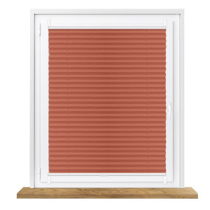 Roleta plisowana bezinwazyjna na wymiar – rudy