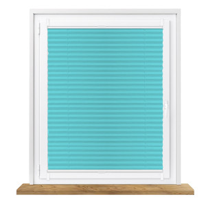 Roleta plisowana termoizolacyjna na wymiar bezinwazyjna- morski