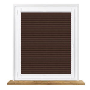 Roleta plisowana zaciemniająca czekoladowa na wymiar Honeycomb (Plaster miodu)