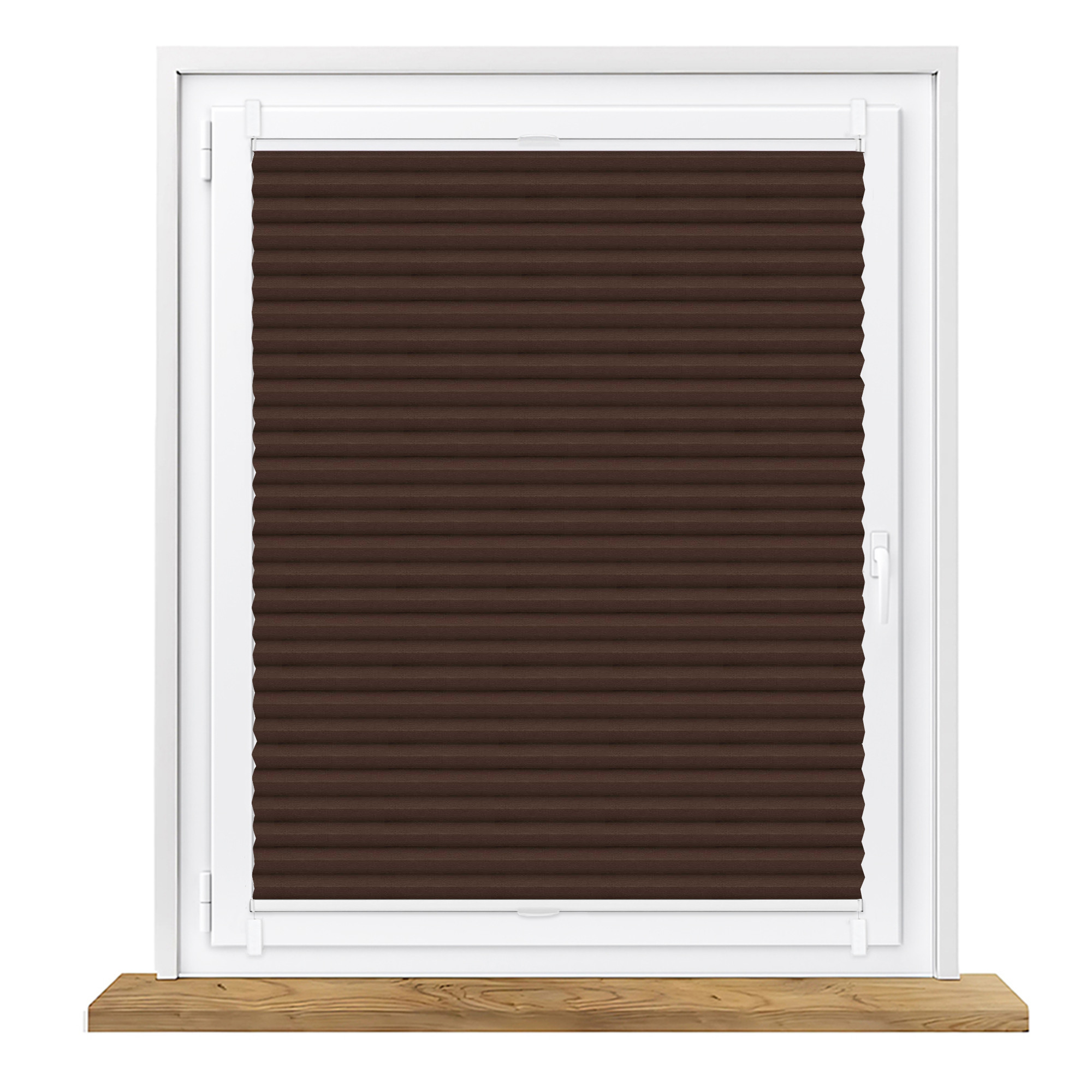 Roleta plisowana zaciemniająca czekoladowa na wymiar Honeycomb (Plaster miodu)