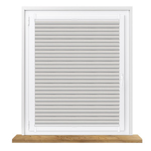 Roleta plisowana zaciemniająca popielata na wymiar Honeycomb (Plaster miodu)