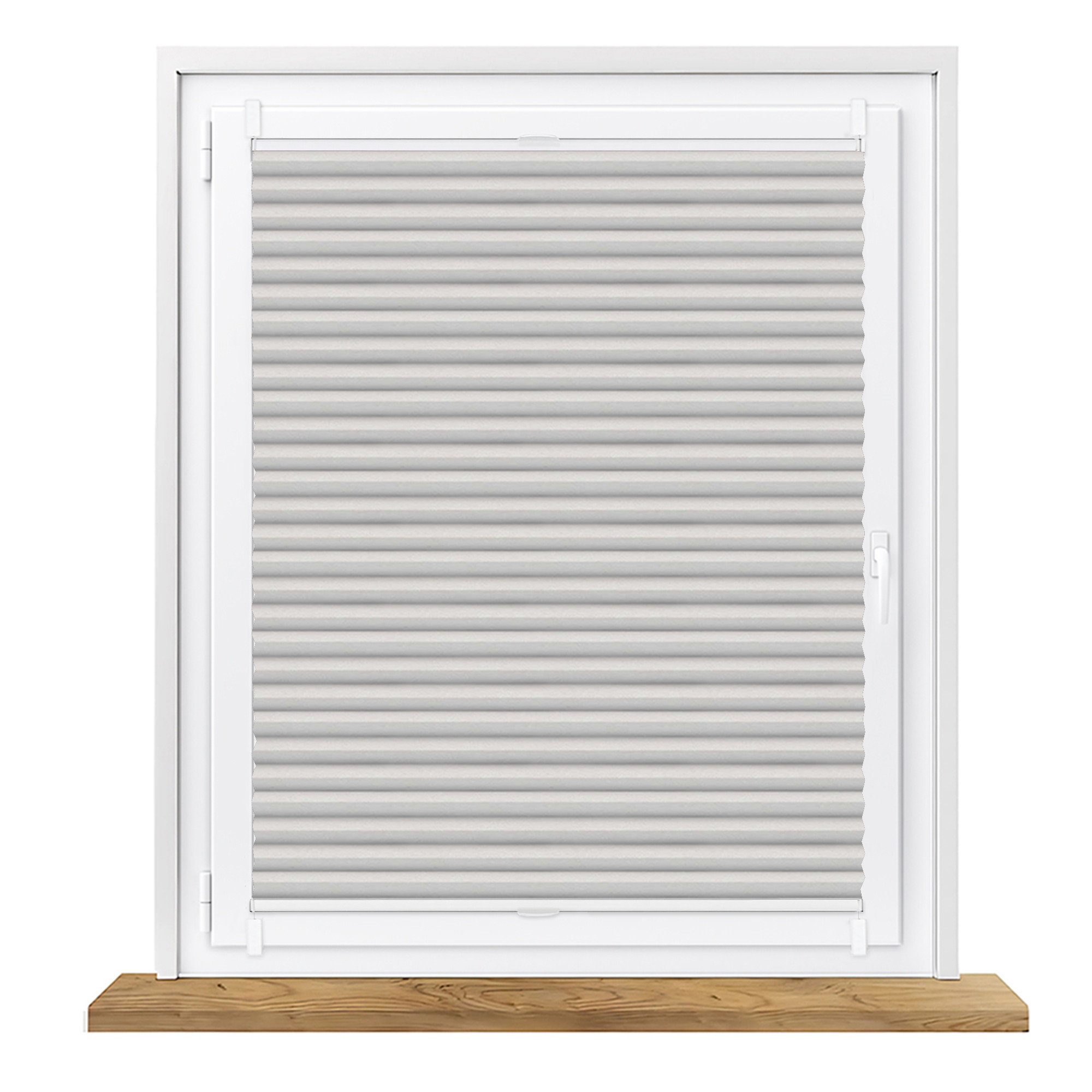 Roleta plisowana zaciemniająca popielata na wymiar Honeycomb (Plaster miodu)