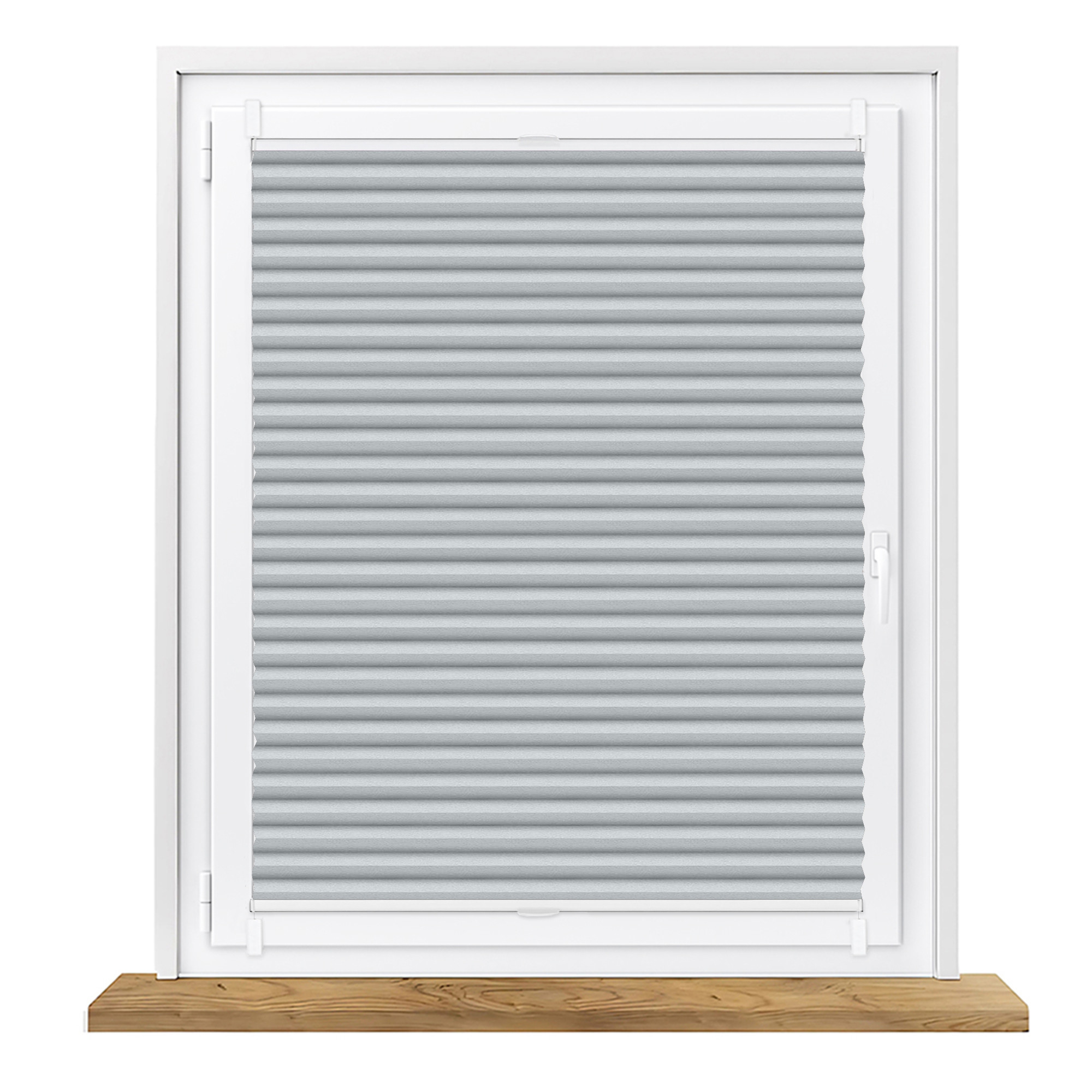 Roleta plisowana zaciemniająca szara na wymiar Honeycomb (Plaster miodu)