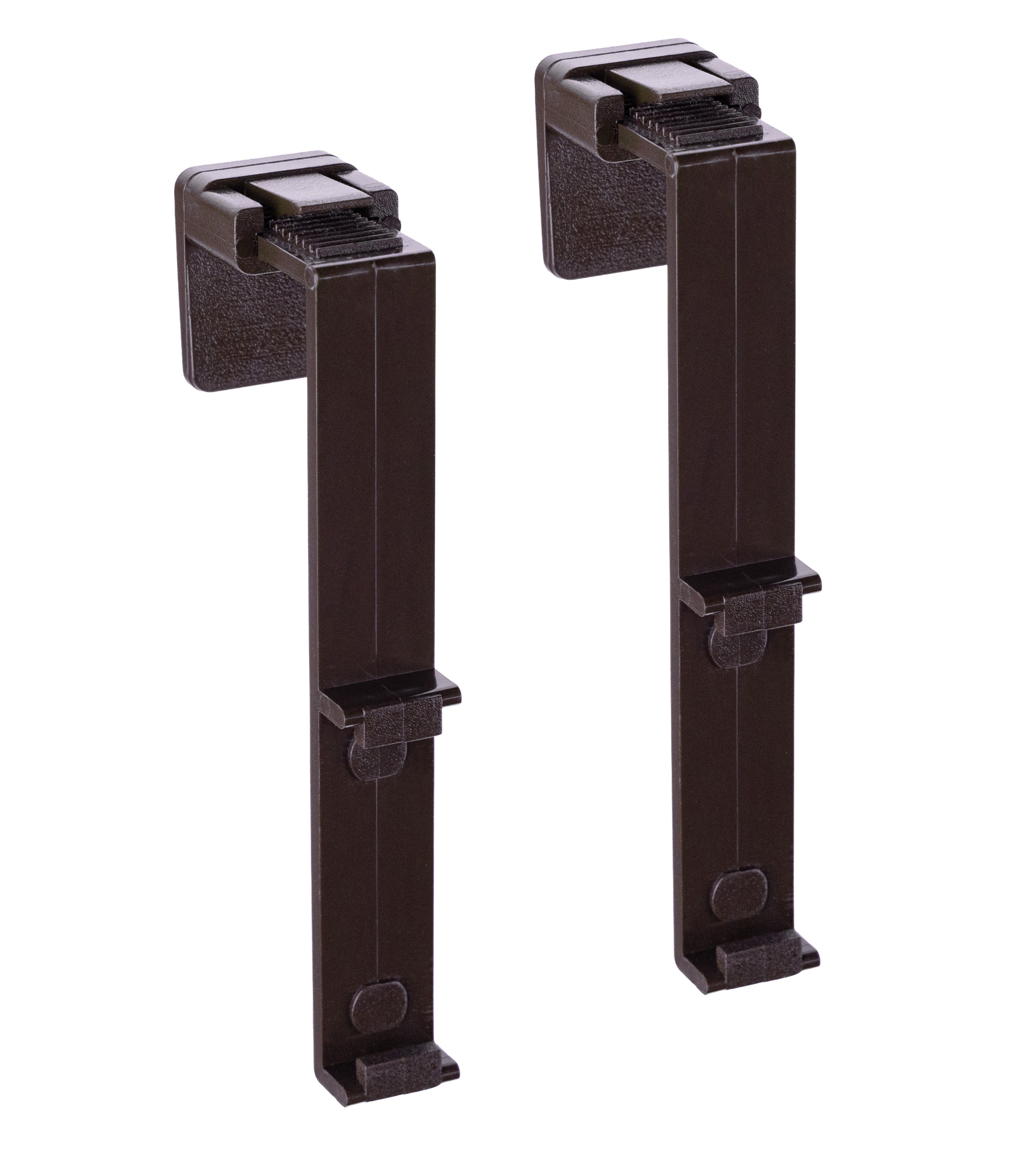 Haczyki przedłużane do rolet na okno z wywietrznikiem – brązowe