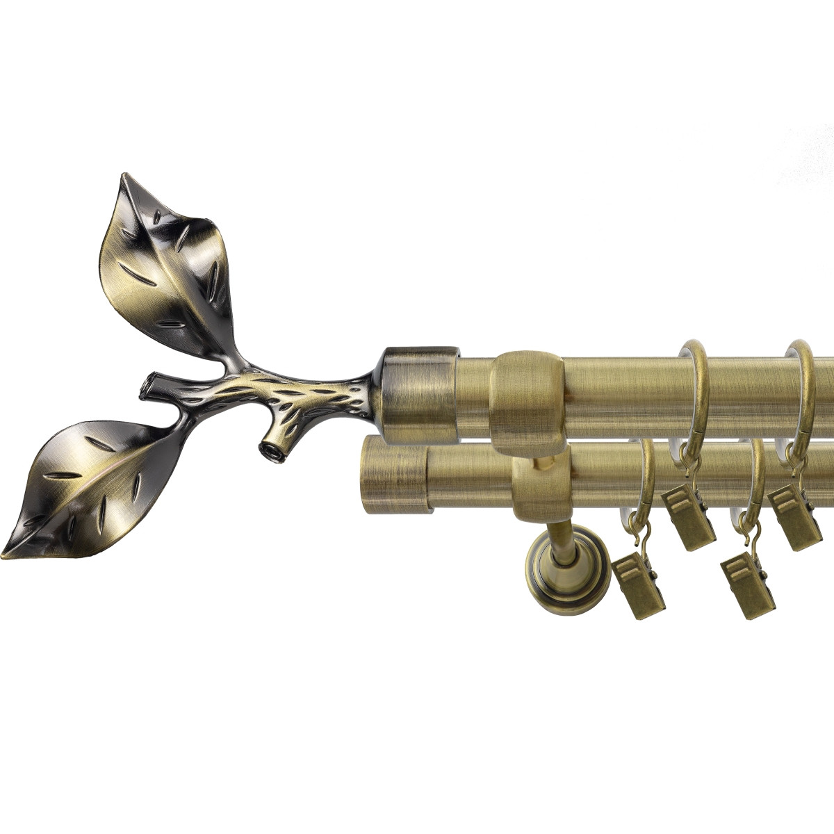 liść róży25mm_podwójny_złoto