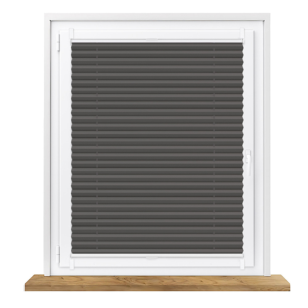 Plisa Zaciemniająca 100% Na Wymiar Bezinwazyjna – Ciemny Szary