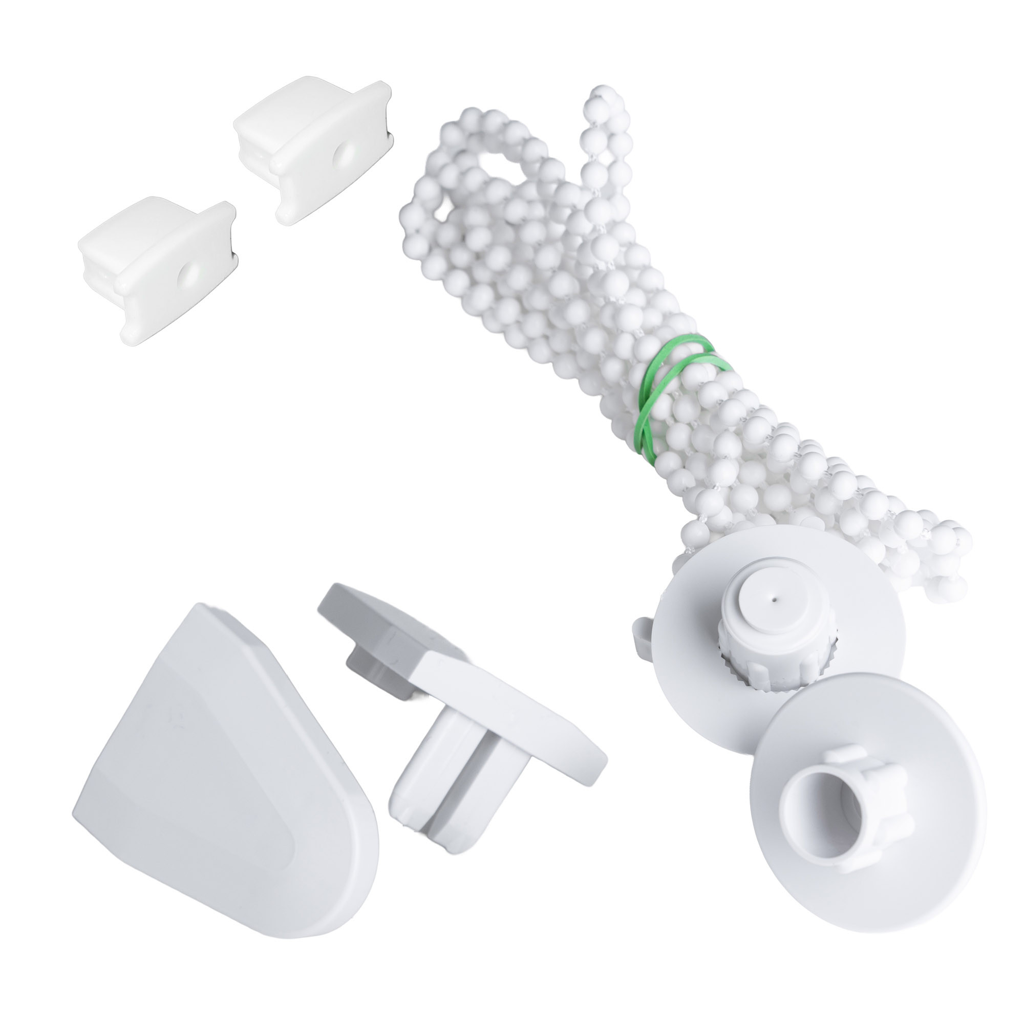 Zestaw montażowy do rolety zaciemniającej z napinaczem – biały