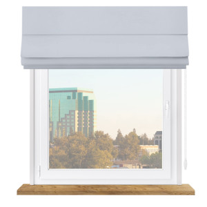 Roleta rzymska zaciemniająca blackout jasna srebrna premium