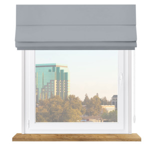 Roleta rzymska zaciemniająca blackout srebrna premium