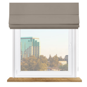 Roleta rzymska zaciemniająca blackout brąz premium