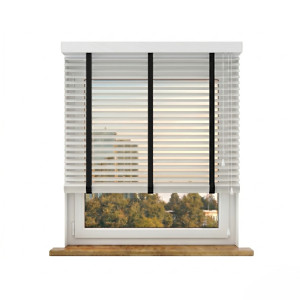 Żaluzja drewniana pozioma 50 mm na wymiar – Mleko